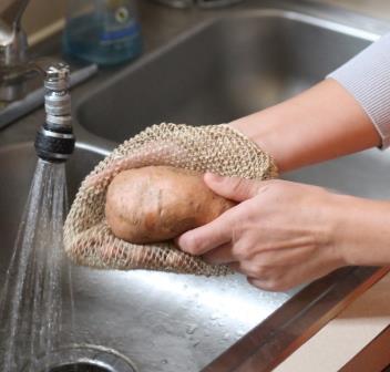 JungleVine® Vegetable Scrubber is perfect for root vegetables like potatoes and carrots