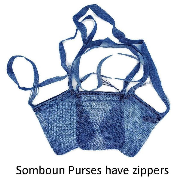 Somboun JungleVine Purses have zippers